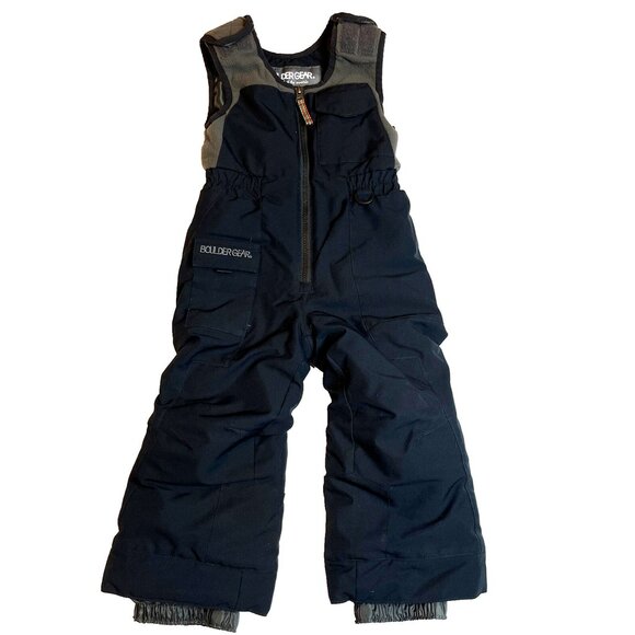 Bouldergear Black Toddler 3T Bib Overall Snowsuit Adjustable Gray Winter Skisuit - Picture 1 of 10